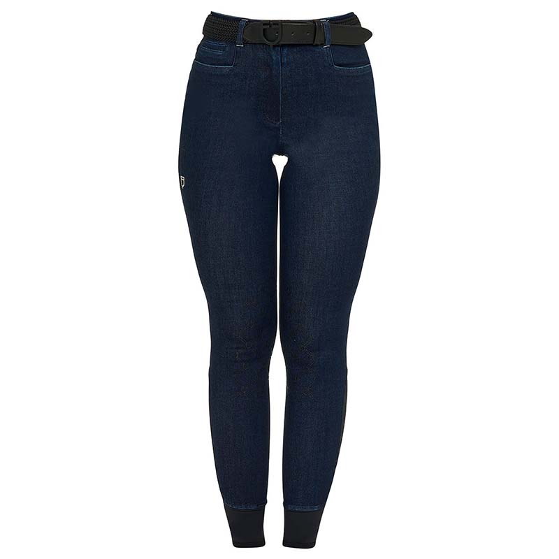 Damen Reithose Equestro Jeansoptik mit Kniegrip - 9985