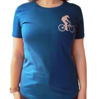 T-SHIRT MATINGOLD MIT DRUCK PFERDES AUF FAHRRAD für DAMEN