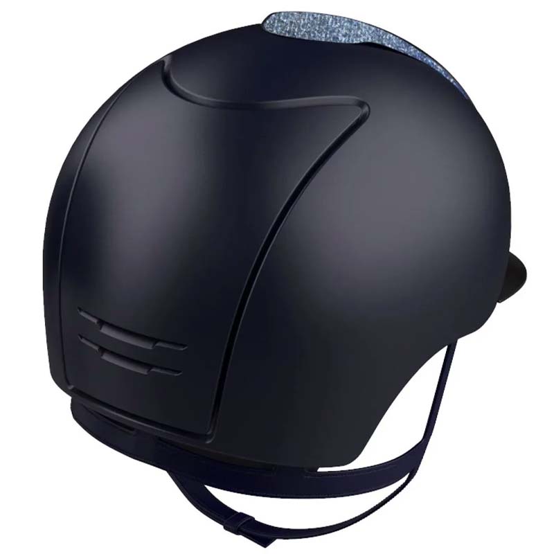 KEP Italia Cromo 2.0 Textilhelm, Blau / Galassia Hellblau mit Swarovski-Kristallen - 3329