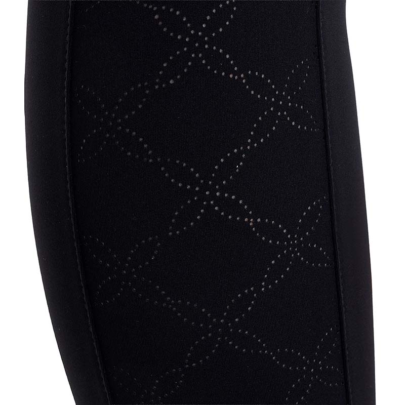 Equestro Damen Reitleggings Full Grip für Sommer mit perforiertem Einsatz - 9787