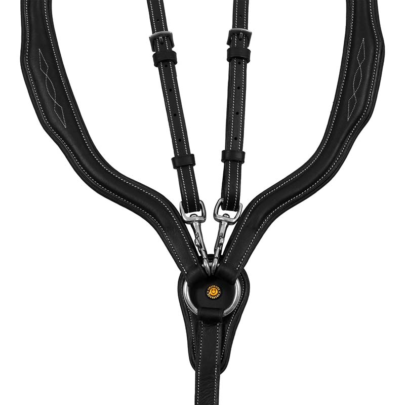 Equestro Englischer Vorderzeug mit abnehmbarer Martingal aus Leder - 2631
