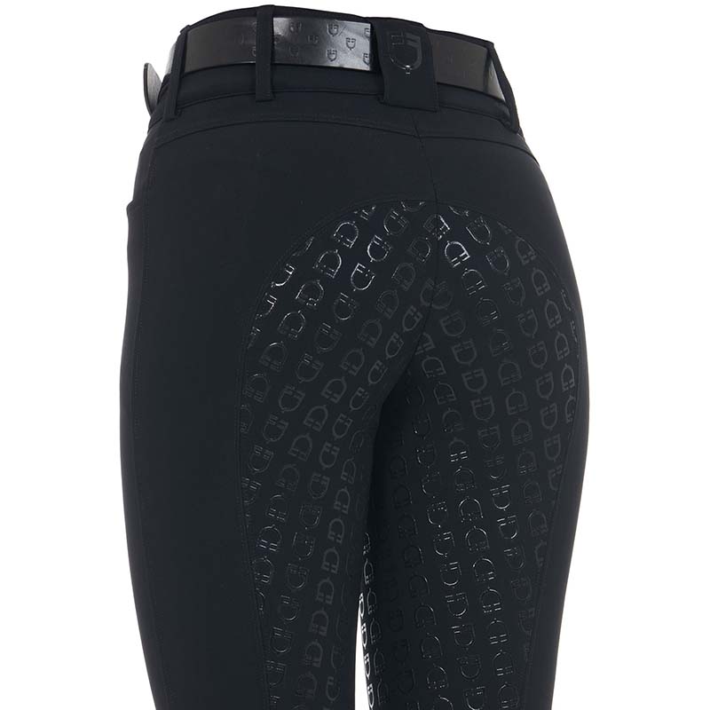 Equestro damenreithose full grip mit hoher taille und knöpfen - 3405