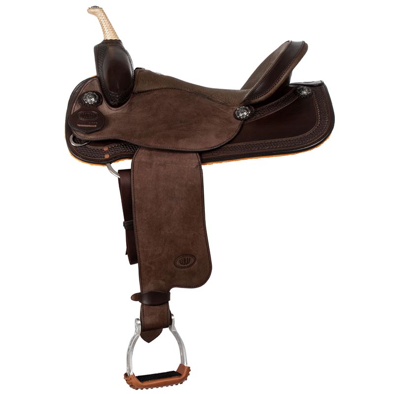 West Wood Western-Sattel Basic Barrel MJ Brown mit Korbdekoration - 4913