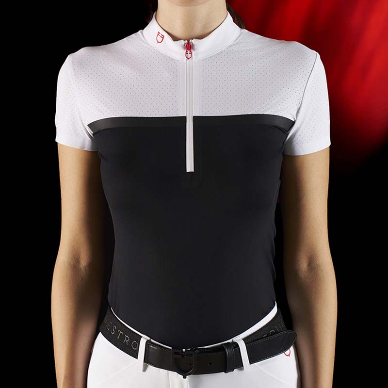 Equestro ridertechnology damen wettbewerbspolo aus perforiertem stoff - 9931