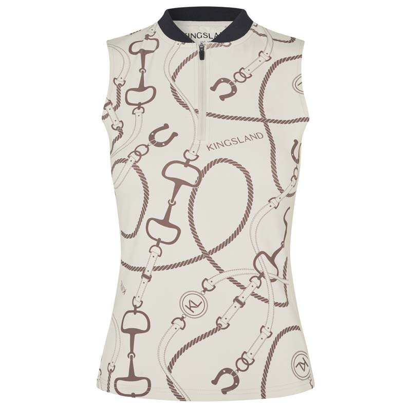 Training damen-poloshirt ohne Ärmel kingsland kl larissa mit muster