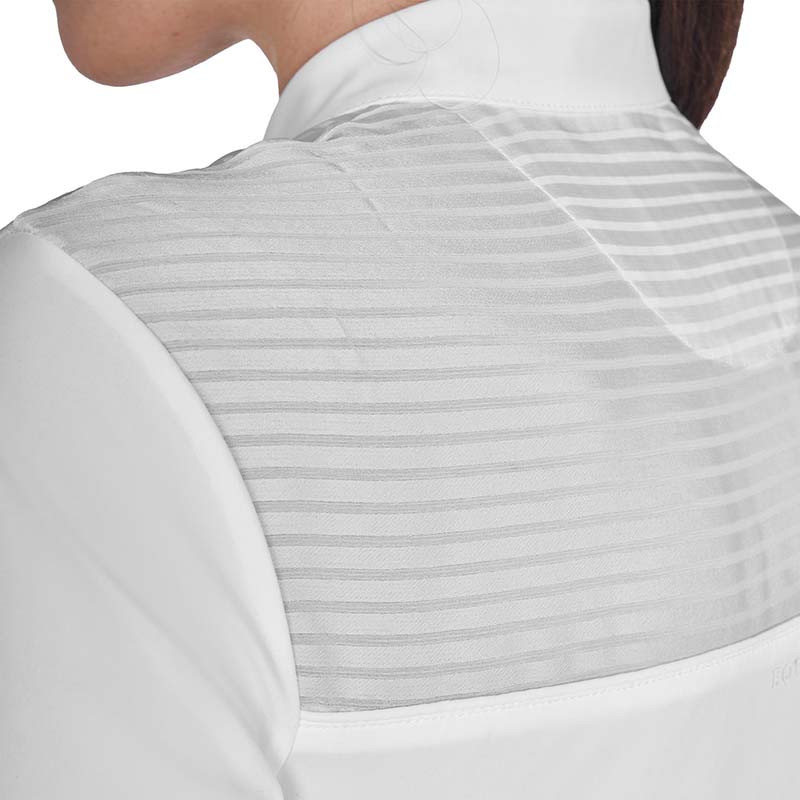 Damen Turnierpolo Equestro mit Seiden-Effekt und Strass - 9067