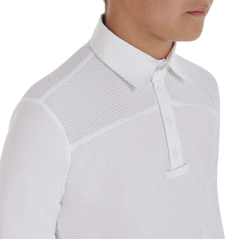 Equestro Turnierpolo für Kinder mit Mikroperforation, Langarm - 9795