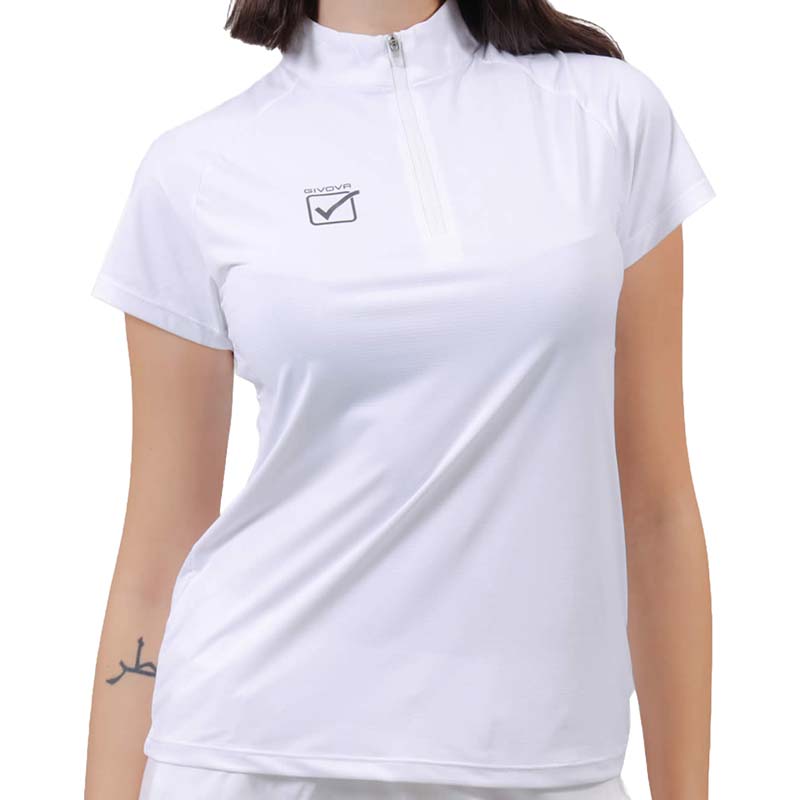 Givova damen-turnierpolo mit kurzen Ärmeln