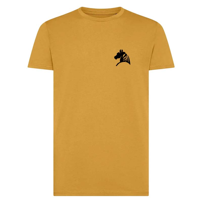 Herren Reit T-Shirt STABLE FORCE - Mustard Edition mit Schwarzem Druck - 9400