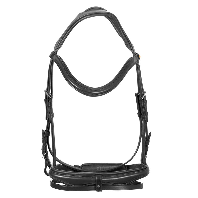 Anatomisches Englischzaumzeug Equestro CROWN aus Leder, mit Zügeln - 2356