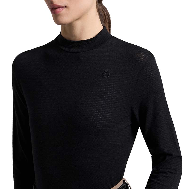 Cavalleria Toscana Damen Reitshirt aus technischer Wolle - 9557