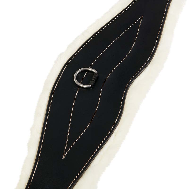 Englisch Anatomisches Sattelgirth mit Abnehmbarem Lammfell - 2866