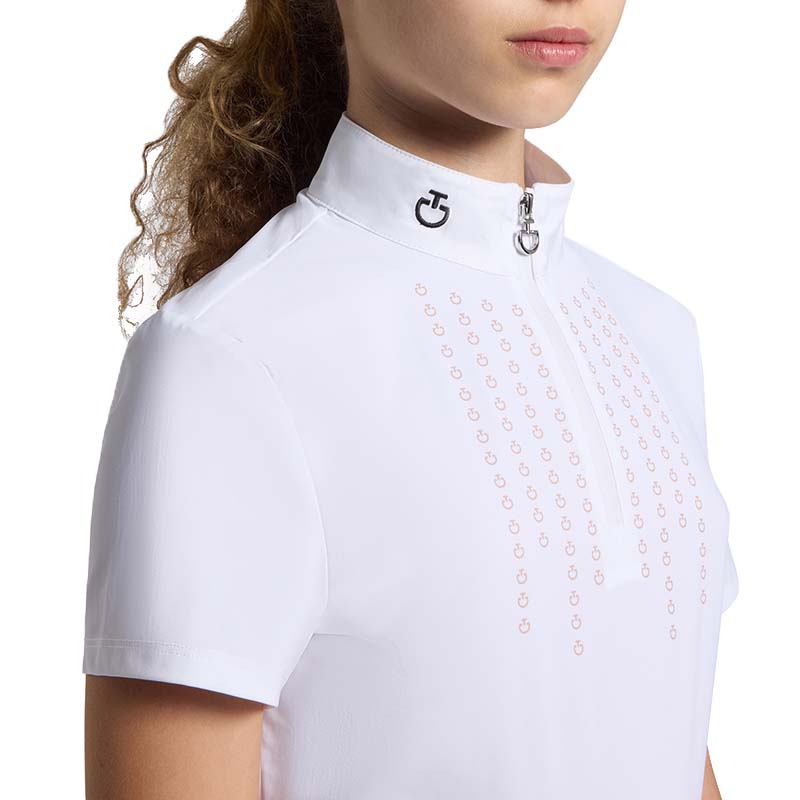 Cavalleria Toscana Sommer Turnierpolo für Mädchen - Kurzarm mit CT Logo - 9576
