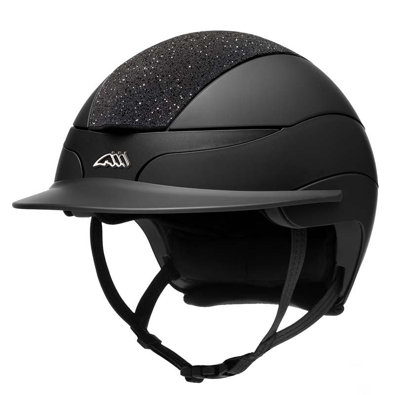 Equiline XANTO Reithelm mit Swarovski-platte und Logo - Standardvisier - 3241