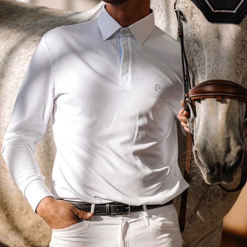 Herren-Langarm-Turnierpoloshirt Modell Dany - 3542