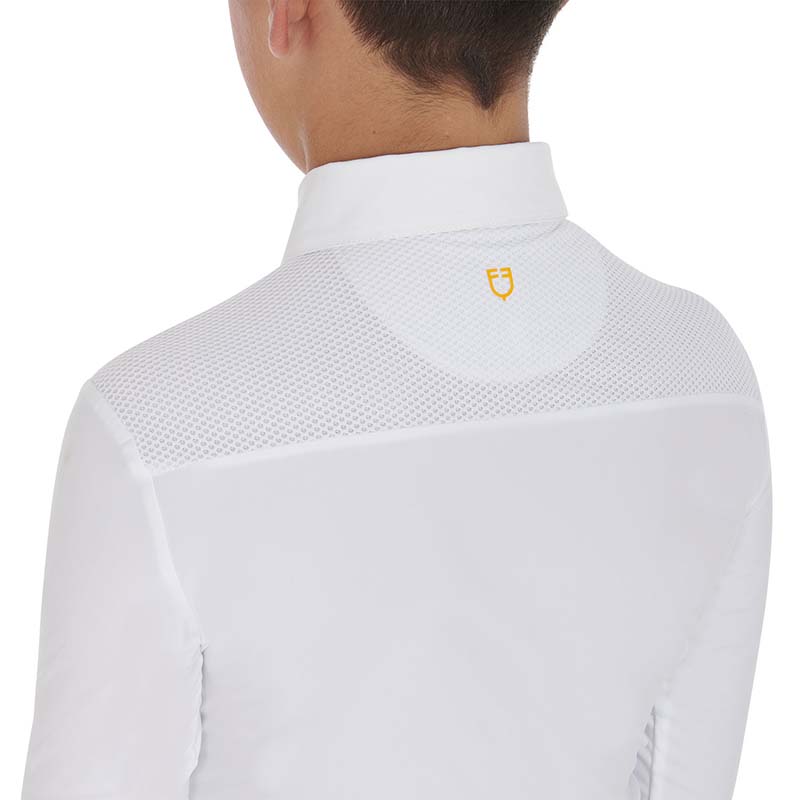 Equestro Turnierpolo für Kinder mit Mikroperforation, Langarm - 9795