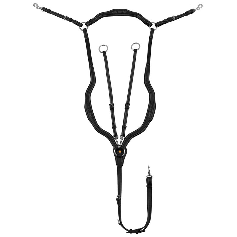 Equestro Englischer Vorderzeug mit abnehmbarer Martingal aus Leder - 2631