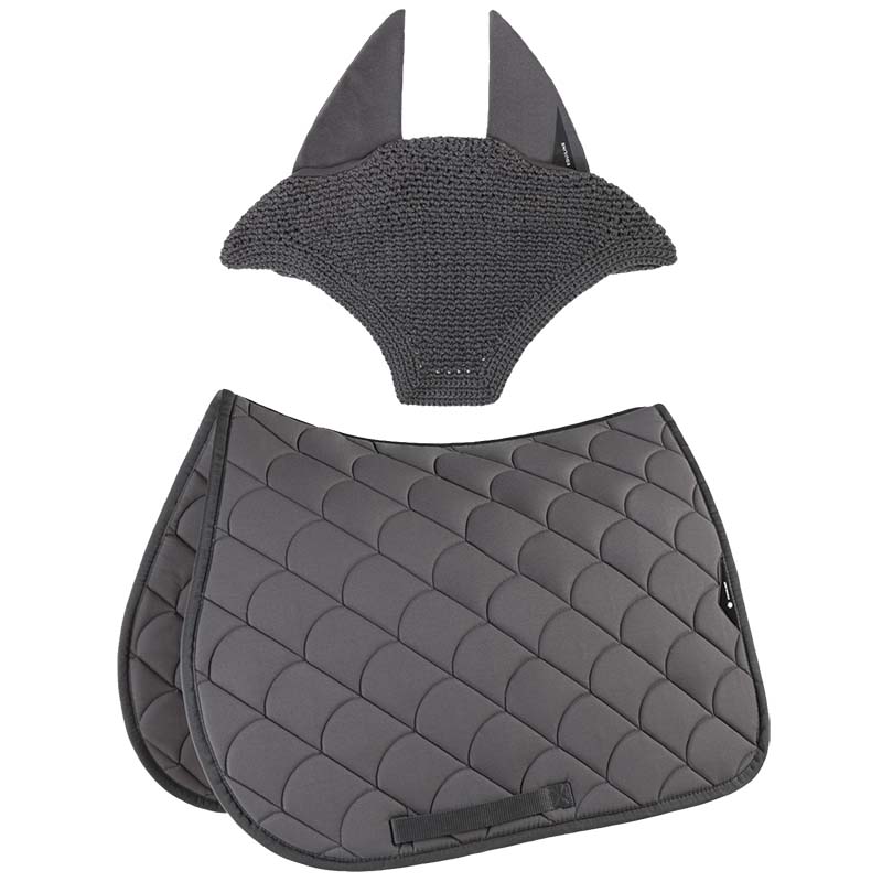 Equiline Vibe Set Satteldecke und Fliegenhaube mit stoßdämpfender Steppung