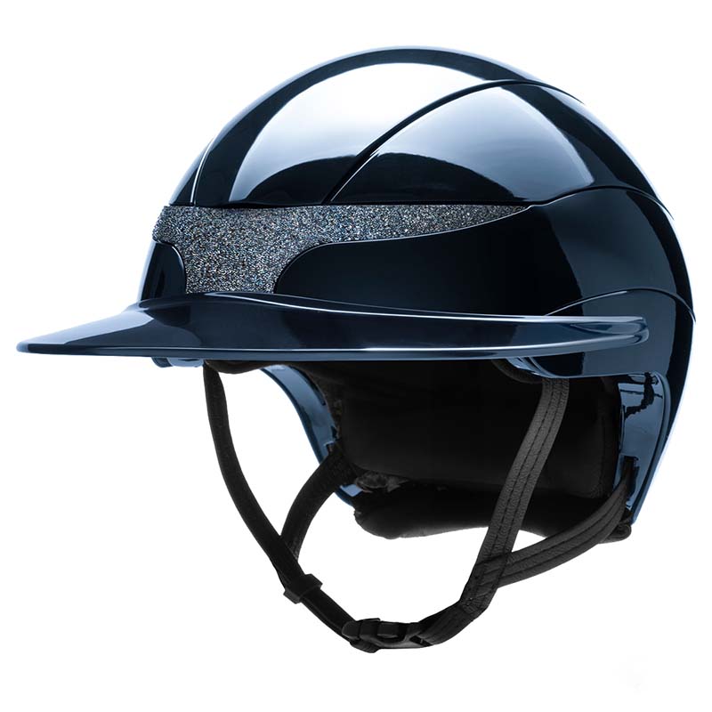 Equiline XANTO Reithelm mit Swarovski-Frontbesatz - Breite Visier - 3286