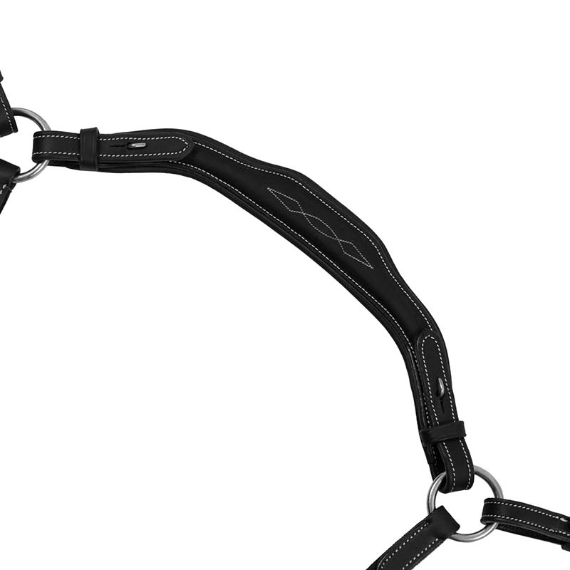 Equestro Englischer Vorderzeug mit abnehmbarer Martingal aus Leder - 2631