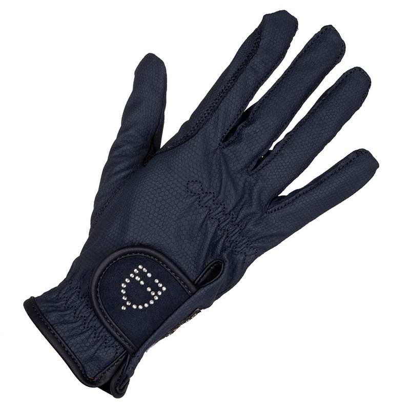 Damen Reithandschuhe Equestro mit Glitzer-Logo - 2194