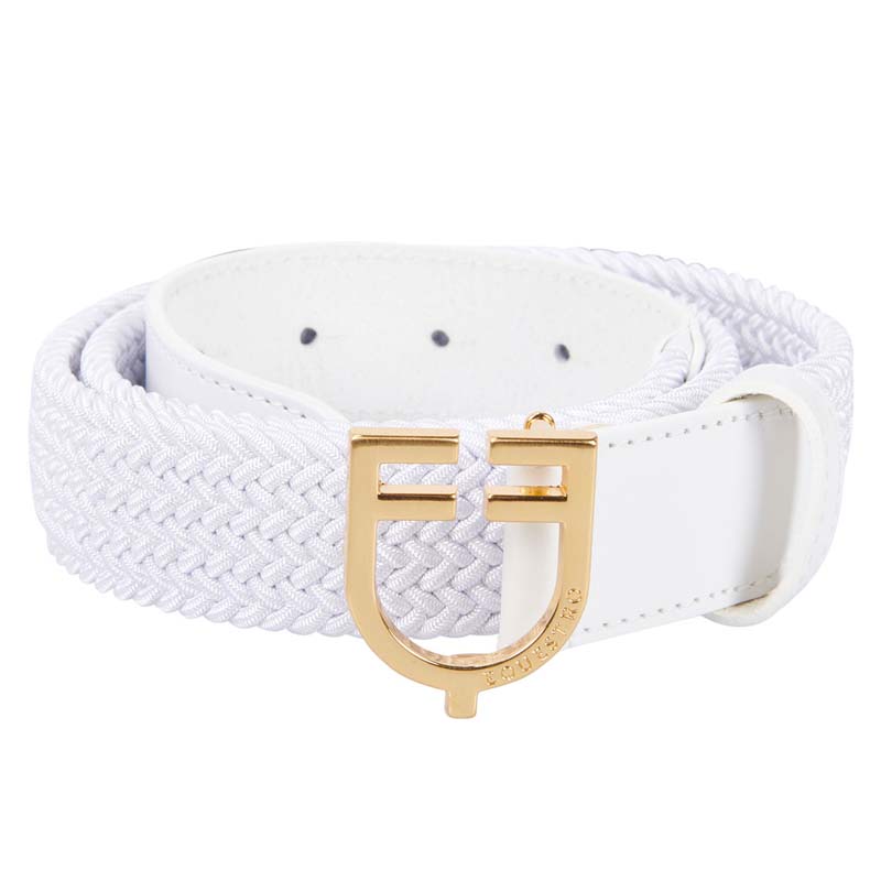 Equestro Unisex Elastischer Gürtel aus Leder mit Logo-Schnalle - 9819