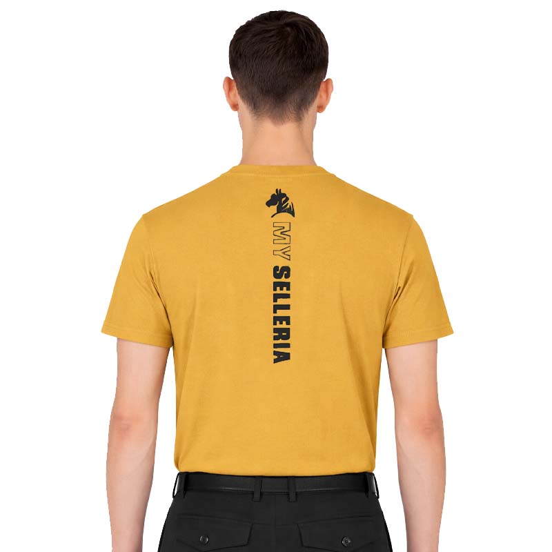 Herren Reit T-Shirt STABLE FORCE - Mustard Edition mit Schwarzem Druck - 9400
