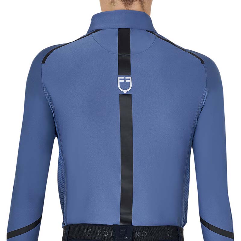 Equestro Trainingspolo Herren Langarm mit Reissverschluss - 9879