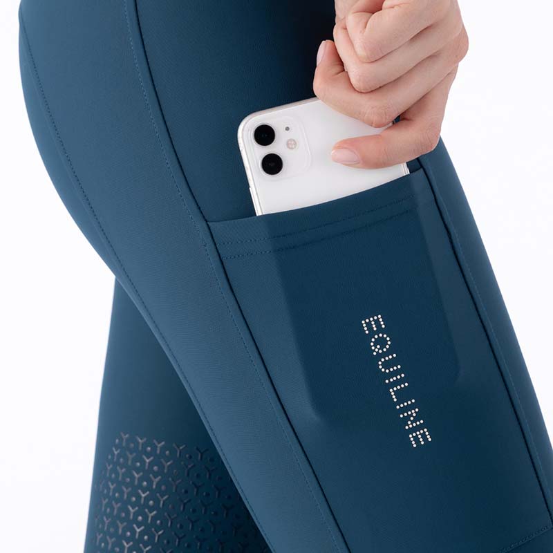 Reitleggings Kniegrip Equiline für Damen Modell Evrakh mit hohem Bund  - 9289