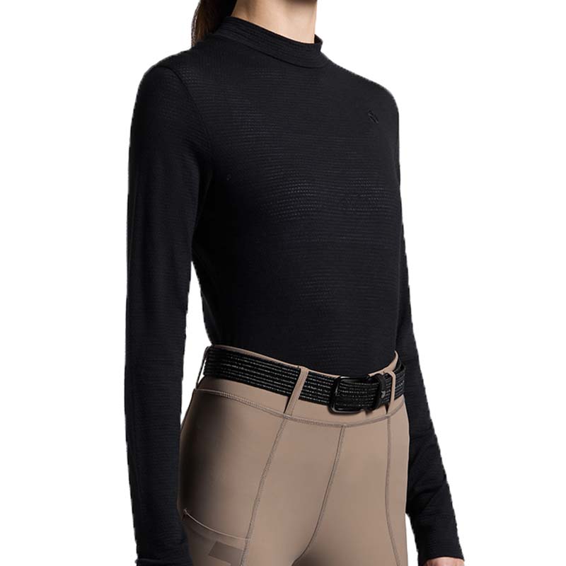 Cavalleria Toscana Damen Reitshirt aus technischer Wolle