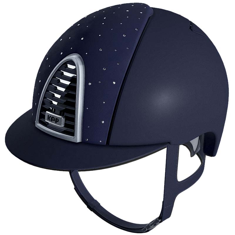 Kep italia cromo 2.0 textile reithelm mit wildleder und swarovski - kollektion goccia  - 3434