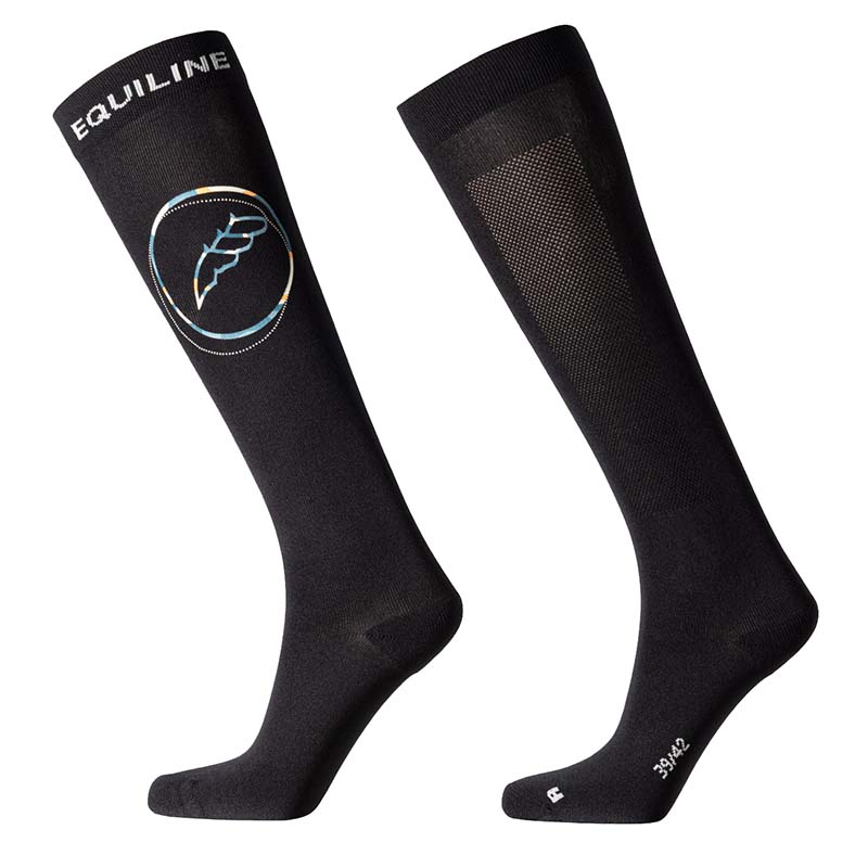 Equiline Damen-Reitsocken Modell Esido mit mehrfarbigem Logo - 9265