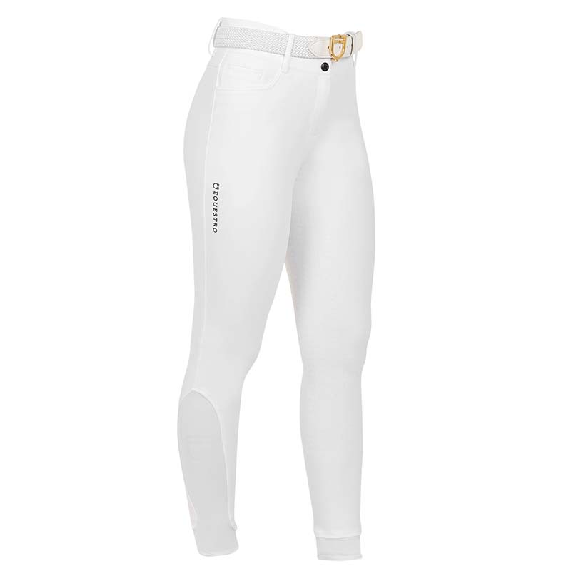 Equestro damenreithose full grip mit hoher taille und knöpfen - 3405
