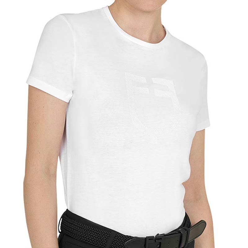 Damen Reit T-Shirt Equestro aus Baumwolle mit Glossy Logo - 9059