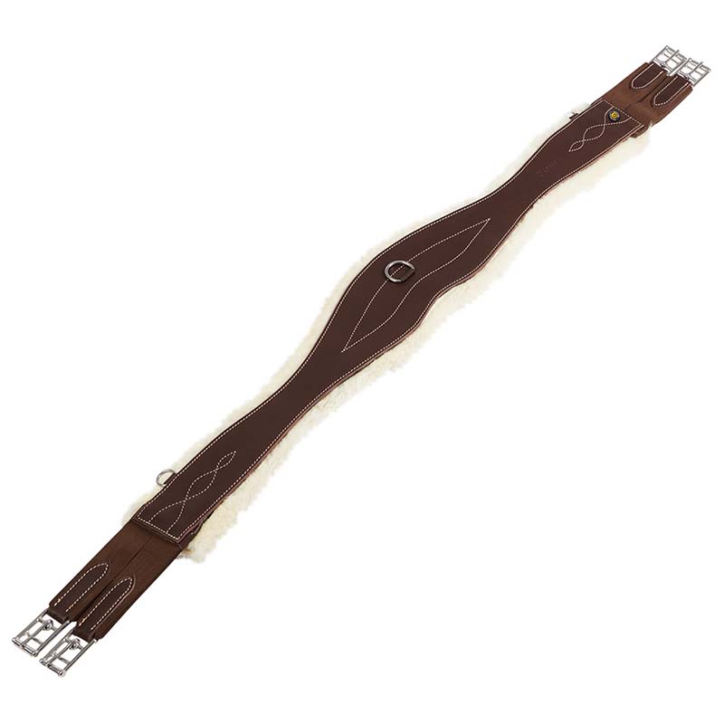 Englisch Anatomisches Sattelgirth mit Abnehmbarem Lammfell - 2866