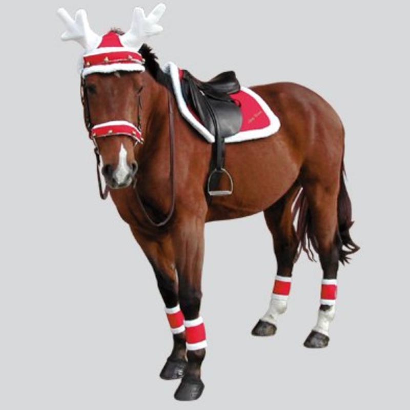 GefÜllte satteldecke fÜr weihnachten mit stickerei frohe weihnachten - 9306