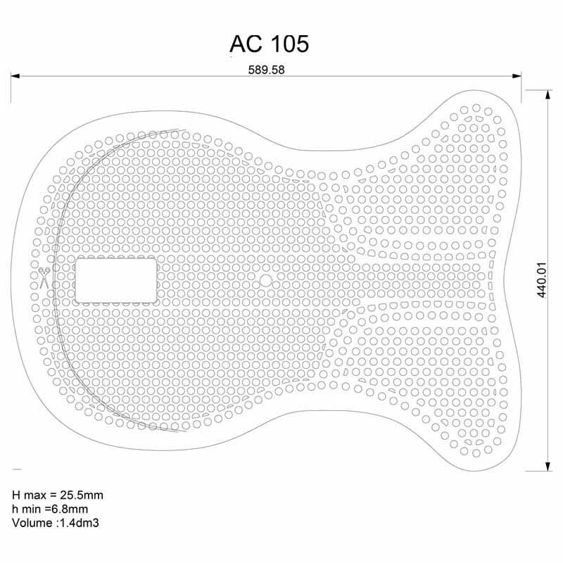 Gel Pad Acavallo mit Vorderer Riser - 2943