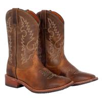 WESTERN-STIEFEL POOL'S UNISEX AUS GETRAGENEM LEDER