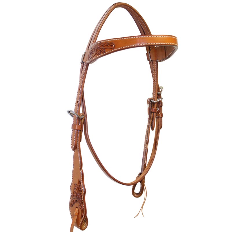 Zaum Western Leder Flower Zweifarbig - 5450