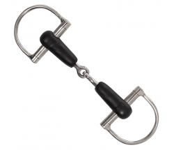 SNAFFLE DEE RING BIT RUBBER MOUTH - 2578