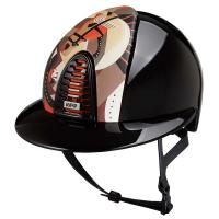 KEP ITALIA HELM Cromo 2.0 PEGASUS GLOSS SCHWARZ ORANGEM EINSATZ