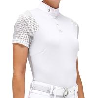 CAVALLERIA TOSCANA WETTBEWERBSPOLO AUS PIQUE’ UND TECH MESH FÜR DAMEN