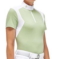 CAVALLERIA TOSCANA WETTBEWERBSPOLO AUS TECHNISCHEM JERSEY MIT REISSVERSCHLUSS FÜR DAMEN