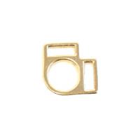 RING AUS MESSING MIT 2 SCHLAUFEN
