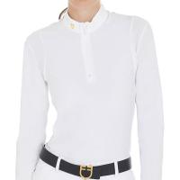 EQUESTRO COMPETITION POLO SHIRT für DAMEN LANGARM MIT REISSVERSCHLUSS