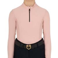 TECHNISCHES TRAININGSHIRT EQUESTRO LANGARM FÜR MÄDCHEN