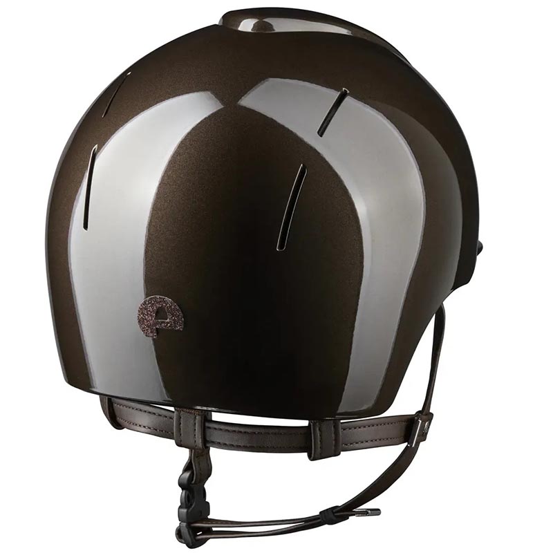 KEP Smart Nova Metal Polish STAR Reithelm - Standard-Visier, glänzend mit funkelndem Stoff - 3351