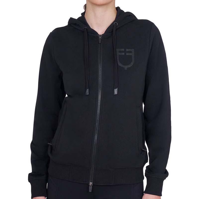Damen Kapuzenpullover Equestro aus Baumwolle mit verstellbarer Kapuze - 9743
