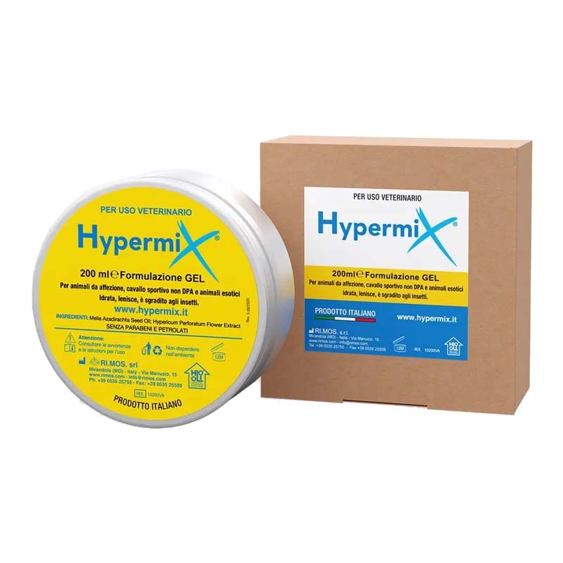 Hypermix gel 200 ml für verletzte haut bei pferden und tieren, beruhigt und spendet feuchtigkeit