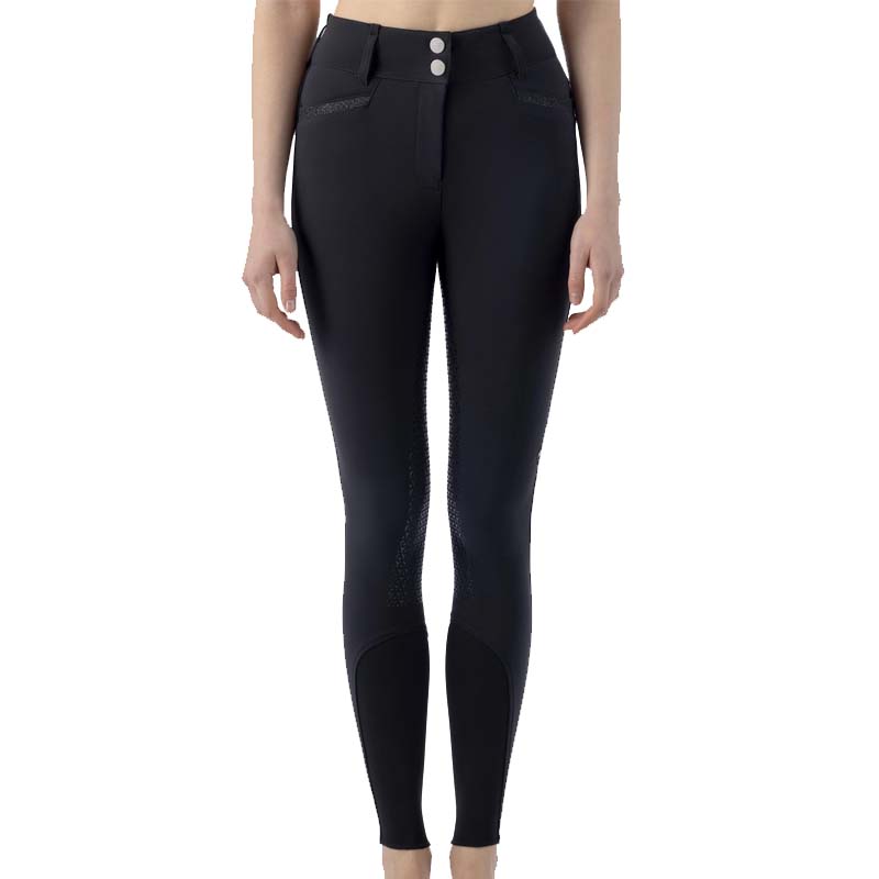 Equiline damenreithose crystalef mit full grip, glitzerdetails und hohem bund - 3819